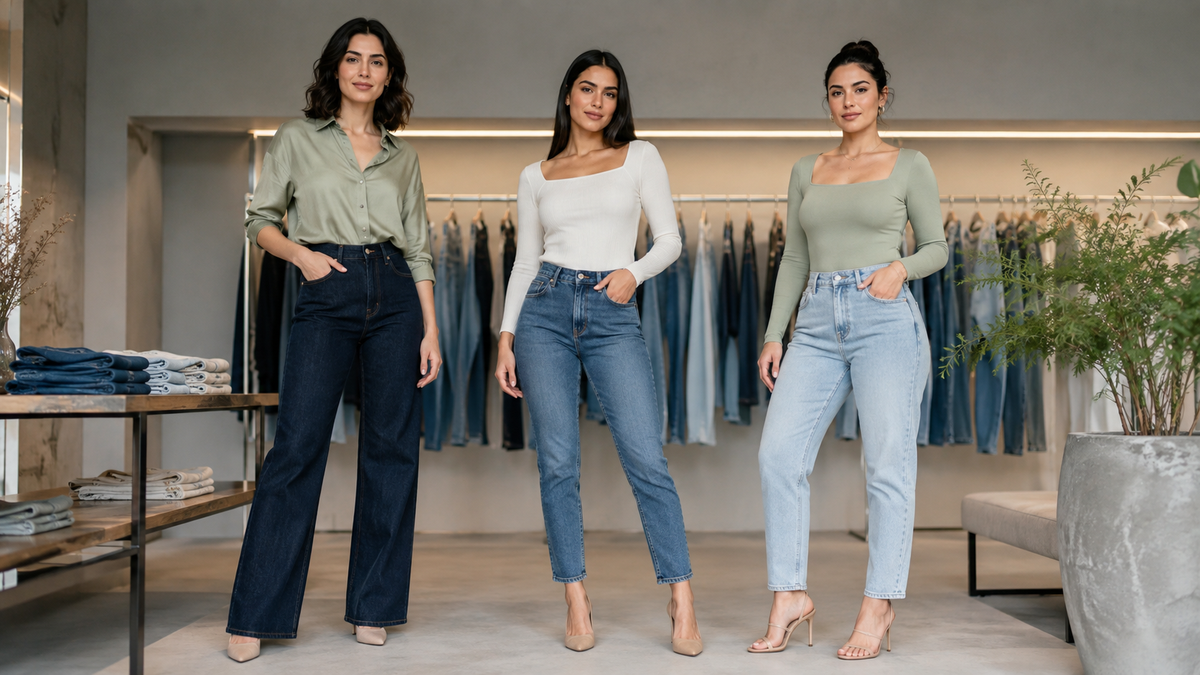 Vücut tipine uygun kadın jean pantolon modelleri - Abbra
