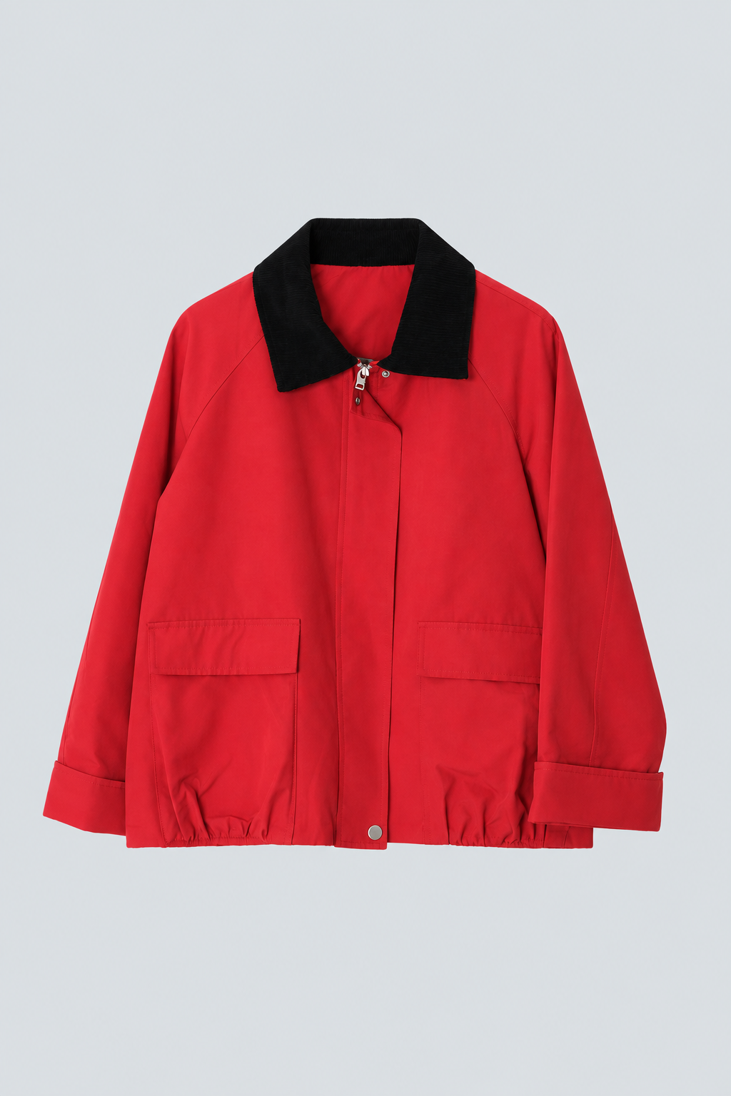 Abbra kadın reglan kol mont kırmızı - 3. görsel