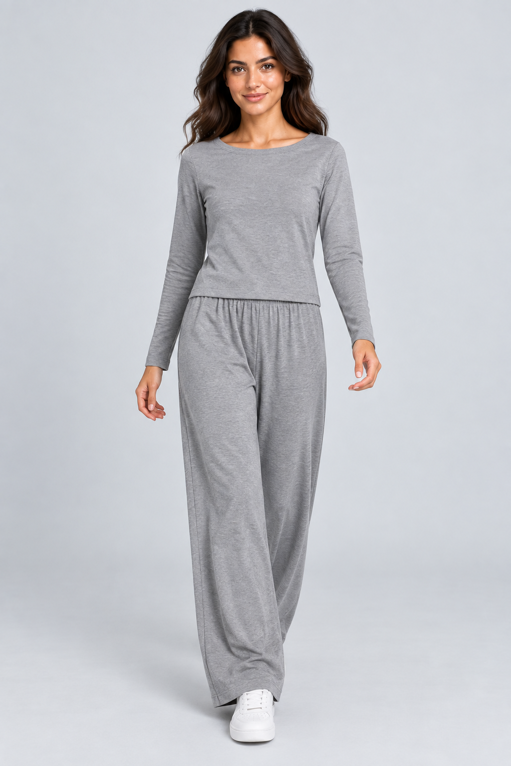 Abbra kadın pantolon body takım gri - 2. görsel